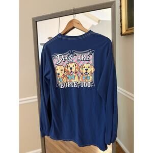 Benny &‎ Belle Light Blue Dog Shirt Medium